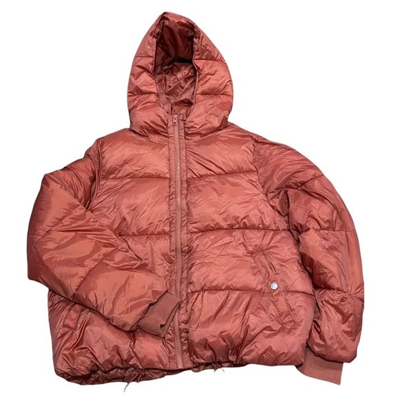 American Eagle Outfitters Jackets & Blazers - NWT AMERICAN EAGLE Misses Puffer Jacket Sz XXL Hood Mauve #767